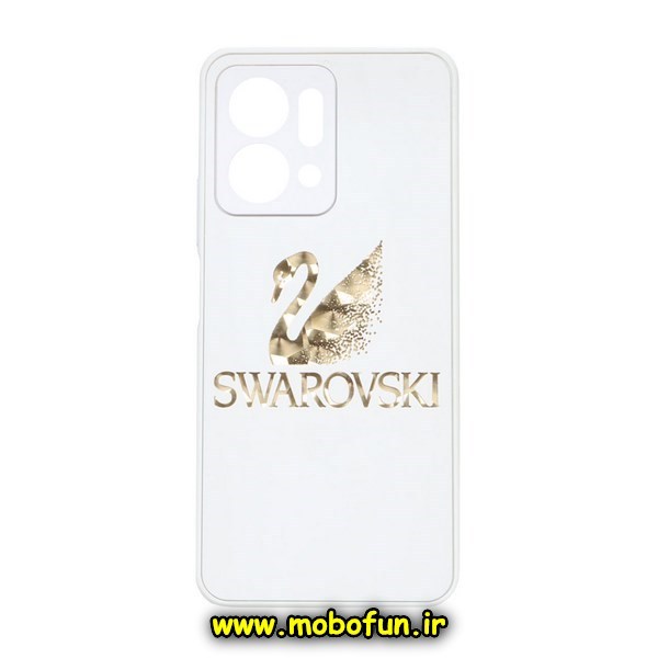 قاب گوشی Honor X7A آنر لاکچری دیزاین سواروسکی SWAROVSKI محافظ لنزدار سفید کد 16